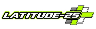 Logo of Latitude 25 with a stylized plus sign on a white background