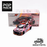 Pop Race 1:64 Pink GOODRIDEGR YARIS EVA RT PRODUCTION MODEL CUSTOM TYPE-08 Diecast Model Car