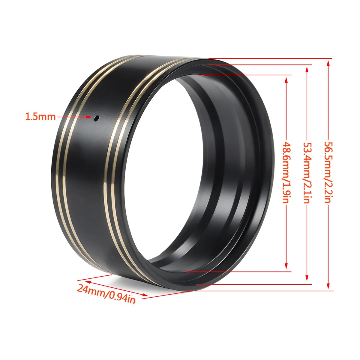 95g/PCS Brass Weights Beadlock Ring Fits 1.9 Inch Wheel Rims for RC Rigs Crawler SCX10 Pro Capra TRX4 VS4-10 Element Enduro TF2