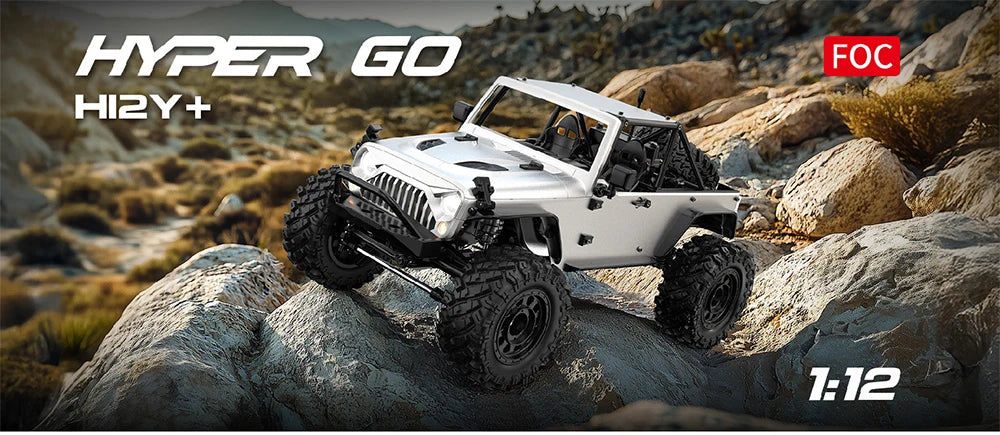 MJX Hyper Go H12Y+ 1/12 4WD RC Car Professional Off-Road Racing 12km/H Sensored Brushless Motor 2.4G Remote Control Cars Truck