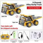 Rc Excavator Bulldozer Truck Toys for Boy 2.4G Remote Control Dumper Engineering Vehicle Tractor Crawler Birthday Gift Child