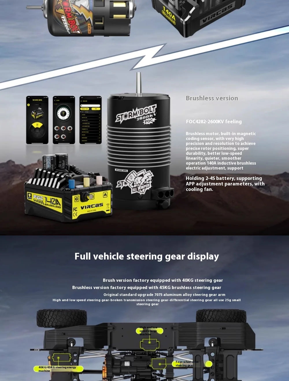 Ralaro Tk07 1/7 Remote Control Electric 4wd Drive Climbing Double-Speed Differential Lock Climbing Off-Road Vehicle Rc Model Car