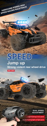 Latitude-25 4WD Remote Control Car 1:16 Scale - High Speed RC Drift Car with LED Lights, 2.4GHz All Terrain Off-Road Rock Crawler, Electric Toy Vehicle Gift for Boys and Kids