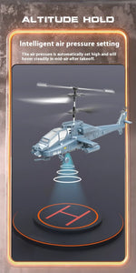 2.4G RC Helicopter Altitude Hold LED Lights Rechargeable Crash-Proof Simulation Aircraft Model Kids Beginner Toy Gift