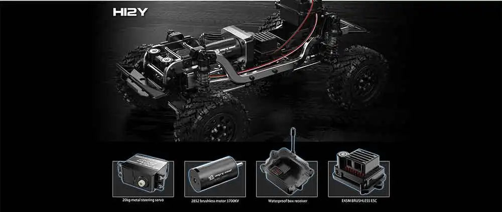 MJX Hyper Go H12Y+ 1/12 4WD RC Car Professional Off-Road Racing 12km/H Sensored Brushless Motor 2.4G Remote Control Cars Truck
