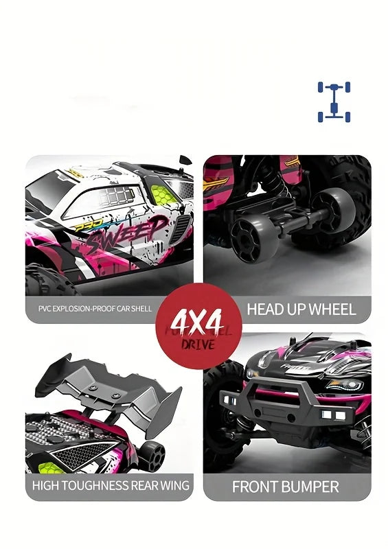 16102PRO Brushless 4WD RC Cars For Adults，1:16 Fast RC Cars With 70KM/H High-Speed Remote Control Car, All Terrain Off-Road Truc