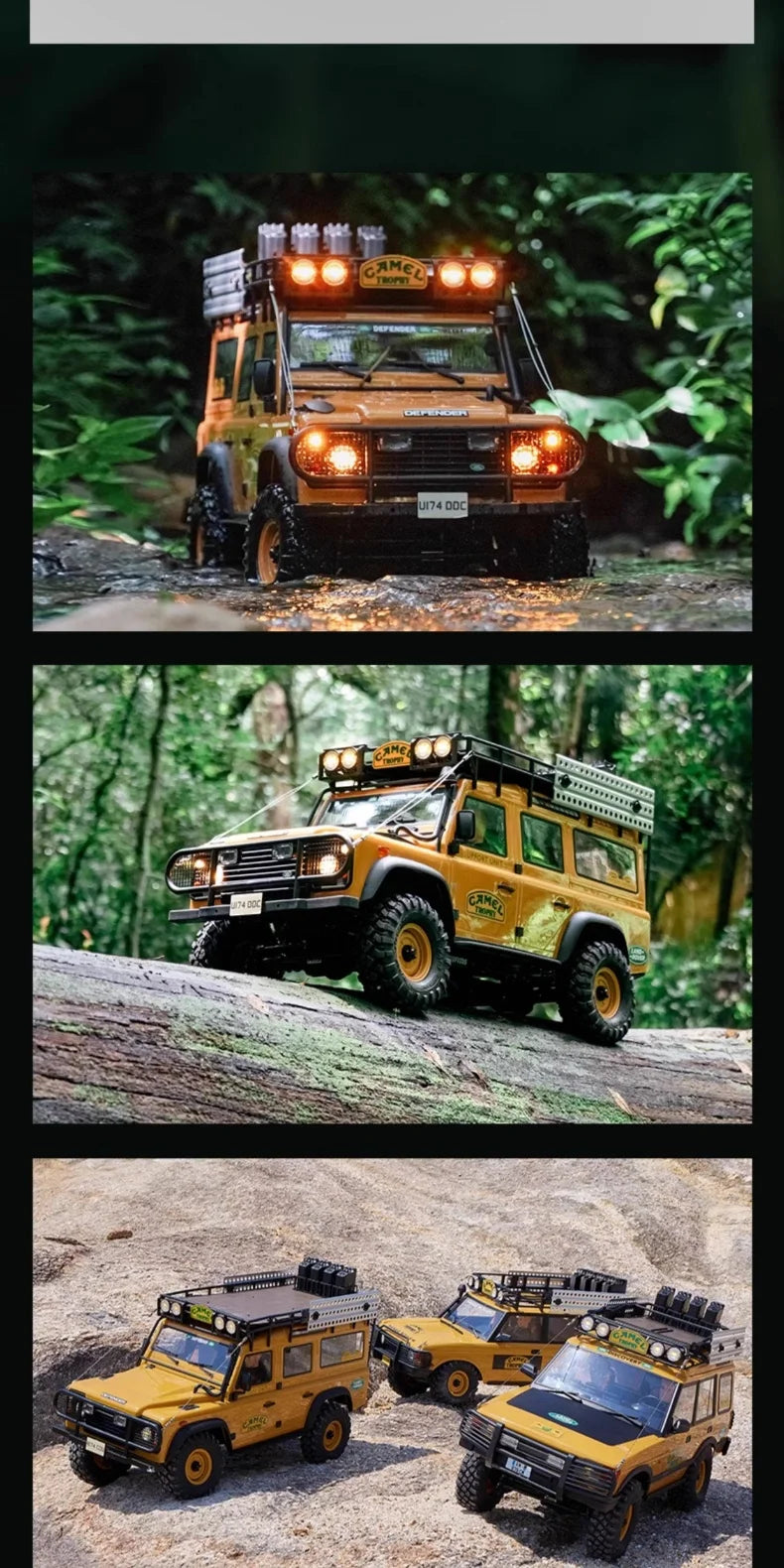 Range Rover FMS 1/10 FCX10 Camel Cup 4WD Edition Car Official Licensed Product Simulation Electric brushed Remote Control Climbing Off Road Vehicle