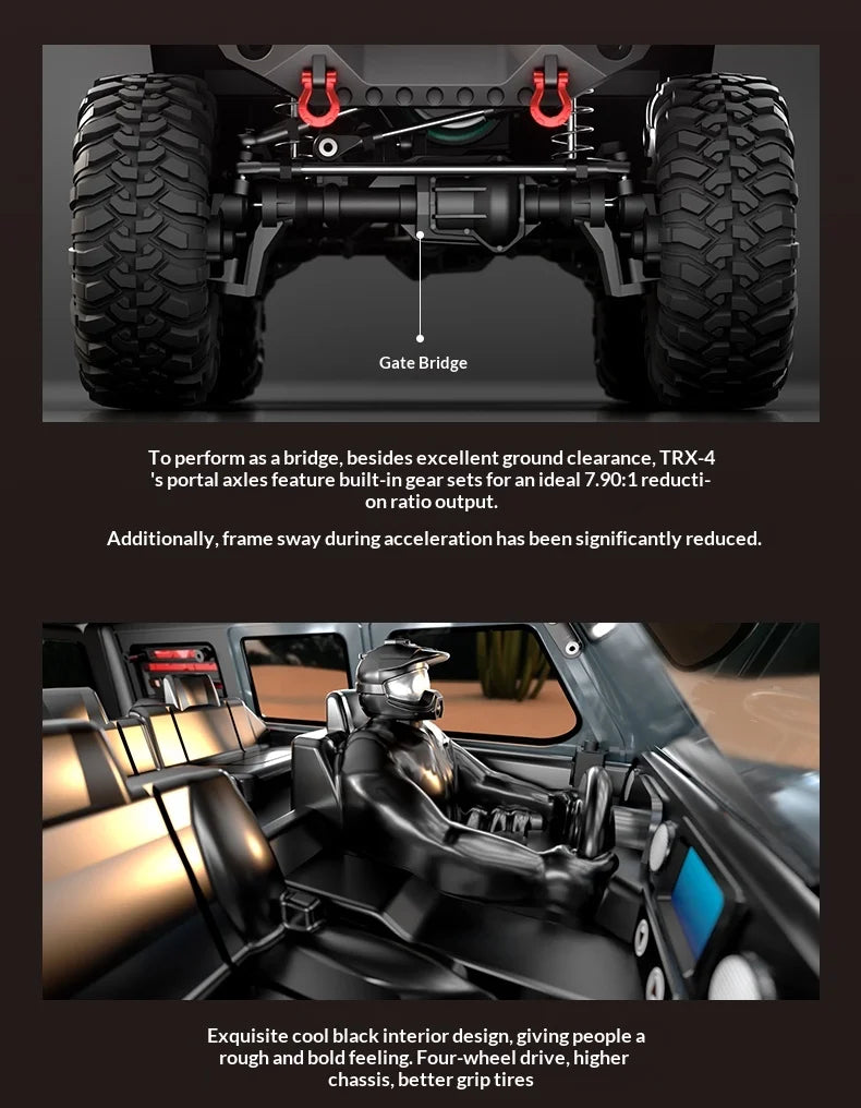1/10 RC Car HB RTR R1011 Remote Control Vehicle 2.4G Full Proportional Rock Crawler LED Light 4WD Off-Road Climbing Truck Toys