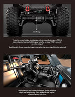 1/10 RC Car HB RTR R1011 Remote Control Vehicle 2.4G Full Proportional Rock Crawler LED Light 4WD Off-Road Climbing Truck Toys