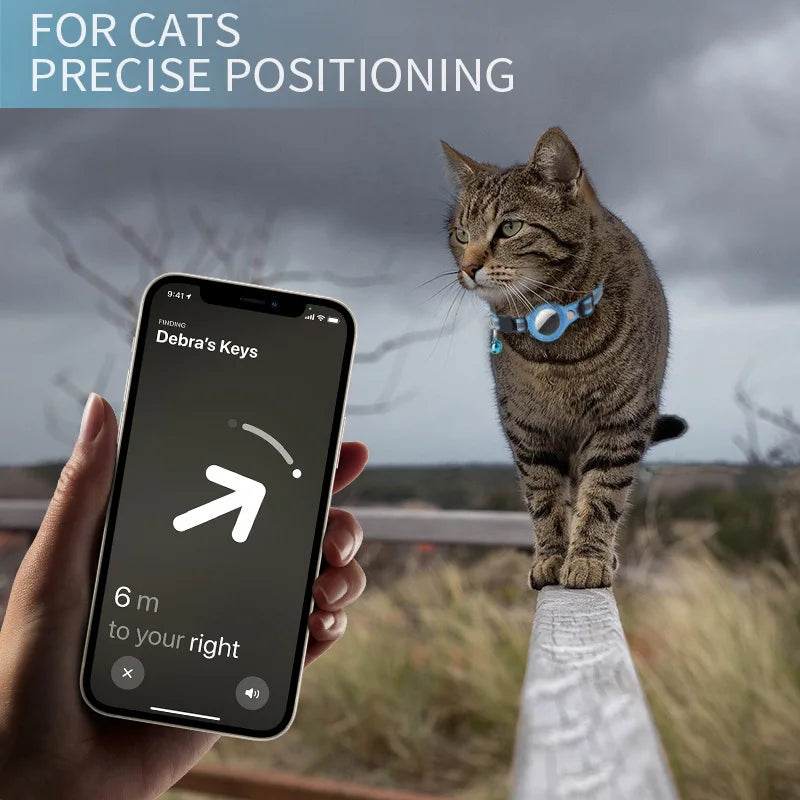Reflective Breakaway Cat Collar with AirTag Holder