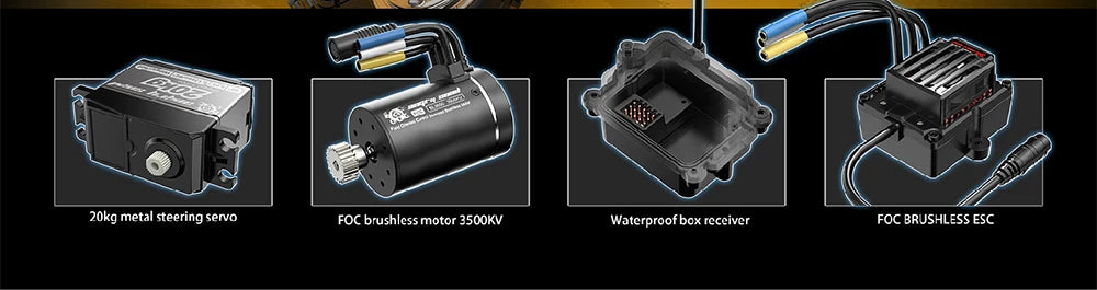 MJX Hyper Go H12Y+ 1/12 4WD RC Car Professional Off-Road Racing 12km/H Sensored Brushless Motor 2.4G Remote Control Cars Truck