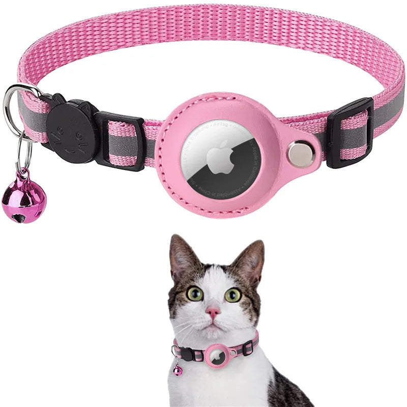 Reflective Breakaway Cat Collar with AirTag Holder