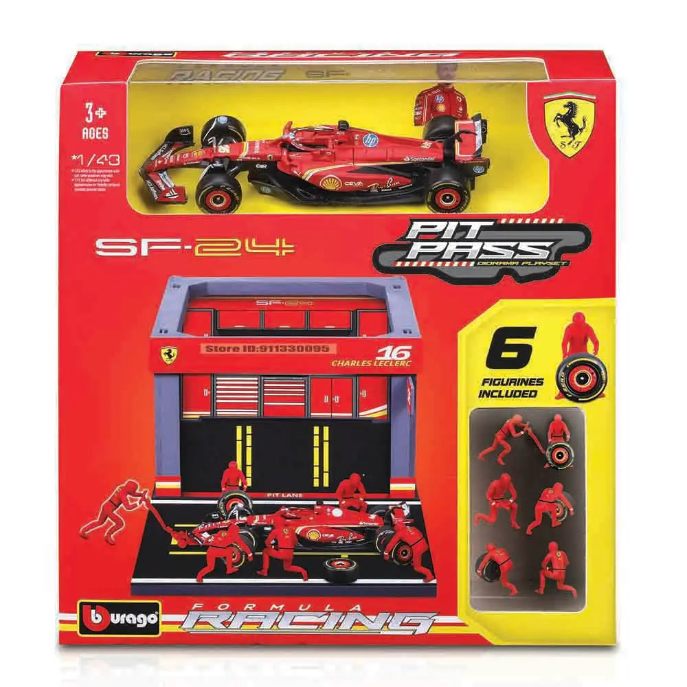 Bburago 1:43 F1 Red Bull Racing RB20 2024 #1 Verstappen #11 Perez DIY Pit House Alloy Car Die Cast Model Toy Collectible SF24