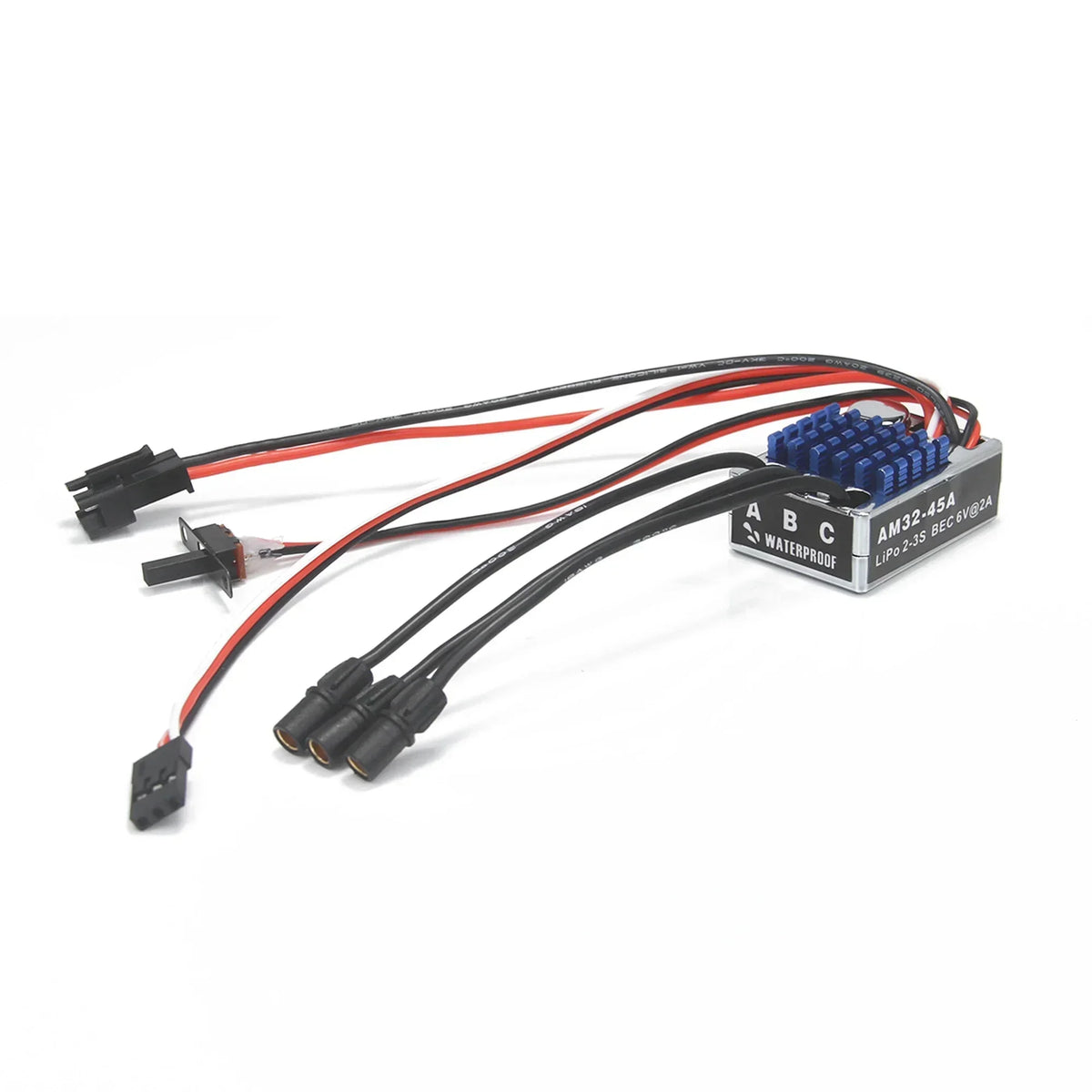 NEEBRC 2322 2600KV Brushless Motor AM32 45A ESC 21g Servo 7CH Transmitter 6 Pin Receiver for 1/12 RC Car Crawler MN99S MN78 MN82