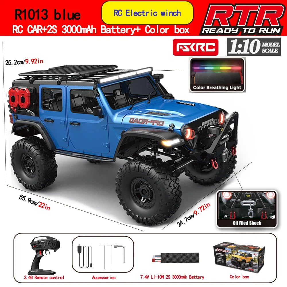 Huangbo Hot Selling 1:10 Remote Control Off Road Vehicle The Second Generation Upgraded Full Scale Climbing Vehicle Remote Car