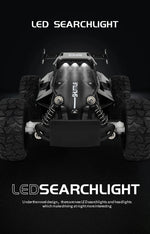 Latitude-25 4WD Remote Control Car 1:16 Scale - High Speed RC Drift Car with LED Lights, 2.4GHz All Terrain Off-Road Rock Crawler, Electric Toy Vehicle Gift for Boys and Kids
