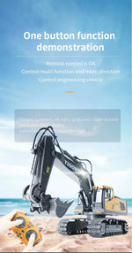 Rc Excavator Bulldozer Truck Toys for Boy 2.4G Remote Control Dumper Engineering Vehicle Tractor Crawler Birthday Gift Child