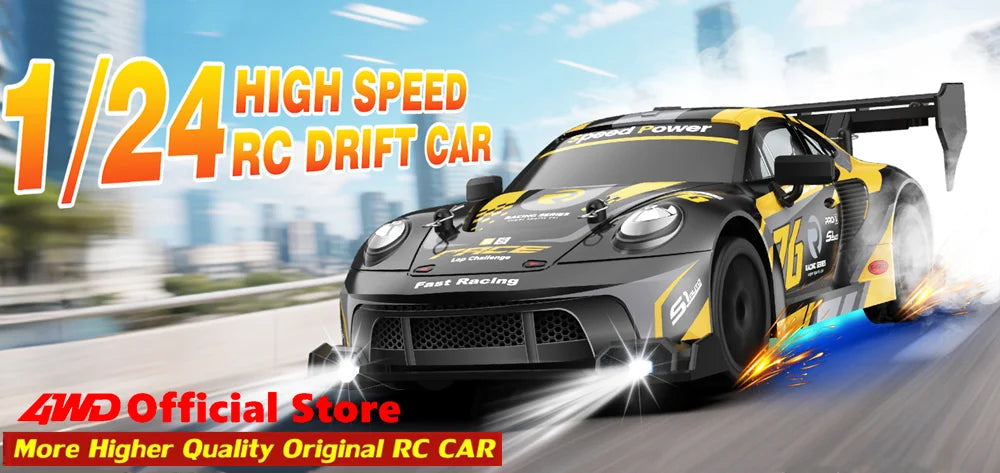 4WD RC Drift Car Remote Control GTRPRO AE86PRO Model 4x4 Racing RTR Radio Truck Vehicle Toy Gift for Boy Girl Children Kid Adult