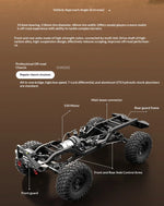 1/10 RC Car HB RTR R1011 Remote Control Vehicle 2.4G Full Proportional Rock Crawler LED Light 4WD Off-Road Climbing Truck Toys