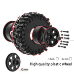 4PCS 118*45mm 1.9" Wheel Rims Tires Set for 1:10 RC Rock Crawler Car TRX4 Axial SCX10 90046 Redcat Gen8