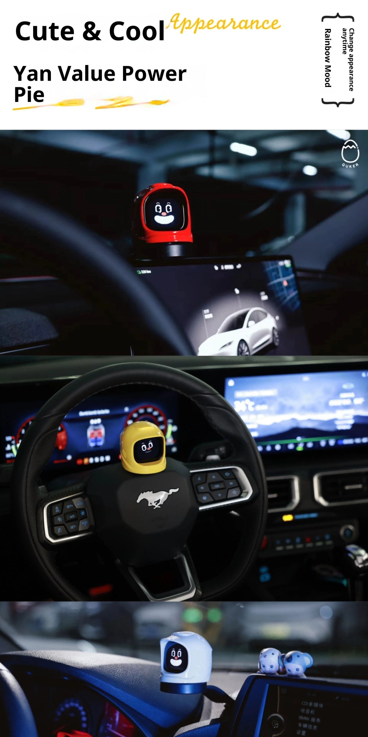 Your Car'S New Best Friend Interactive Electronic Pet With Mood Expressions For Drive Fun Trendy Toy