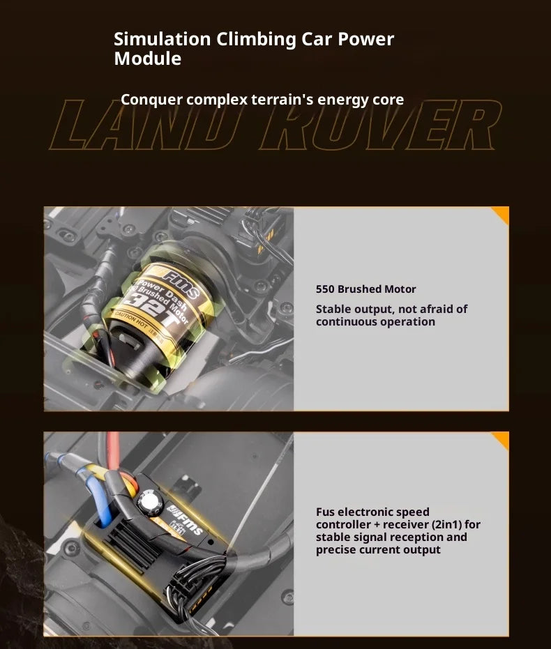 Range Rover FMS 1/10 FCX10 Camel Cup 4WD Edition Car Official Licensed Product Simulation Electric brushed Remote Control Climbing Off Road Vehicle