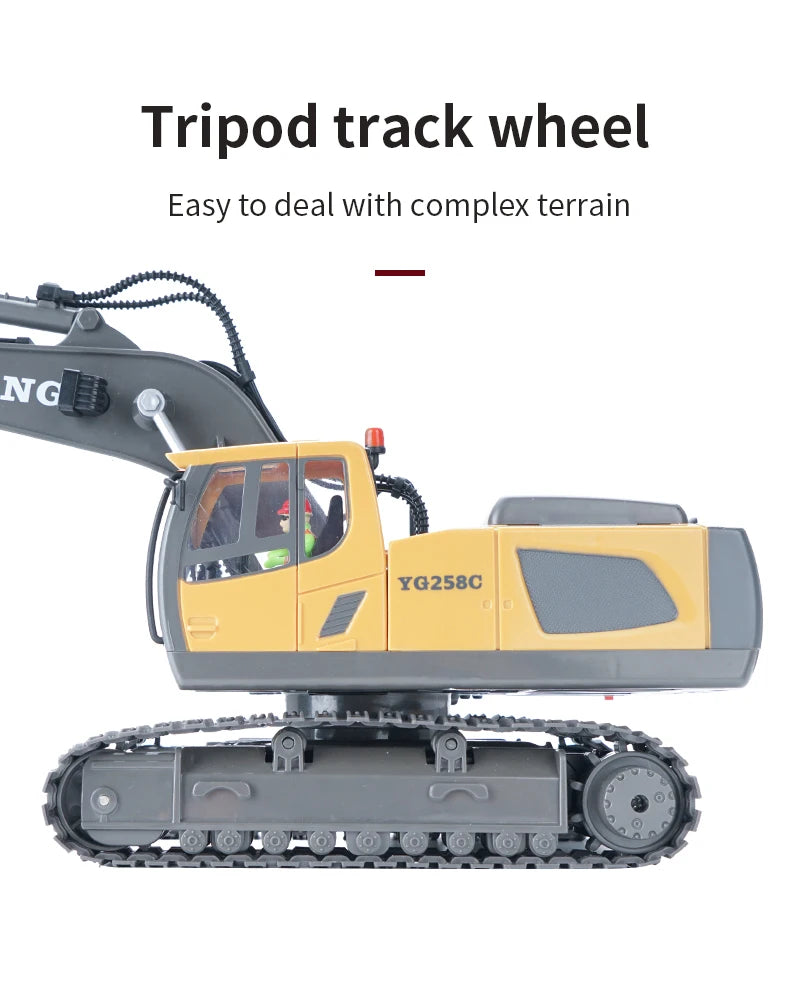 Rc Excavator Bulldozer Truck Toys for Boy 2.4G Remote Control Dumper Engineering Vehicle Tractor Crawler Birthday Gift Child