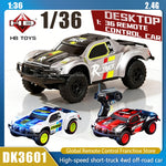 HBToys 1:36 DK3601-3 Rc Car Mini 4WD High Speed Short Truck High Speed Off Road Truck Competitive Racing Toy For Boys Gifts New