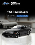 JADA 1:32 DieCast Model Car Fast & Furious 1995 Toyota Supra Detailed Interior Rubber Tires JD33381