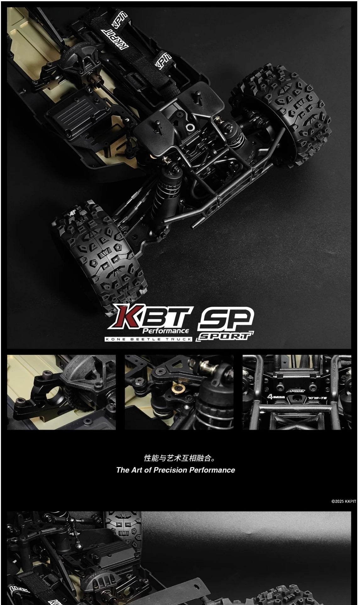 KKPIT KBT SP CS070 1/8 Scale Kone Beetle RC Desert Truck Electric 4WD Remote Control High Performance Off Road Model Car
