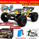 Super Brushless 80KM or 50KM/H 4WD RC Car With LED Remote Control Cars High Speed Drift Racing 4x4 Off Road Truck Kid Adult Toy