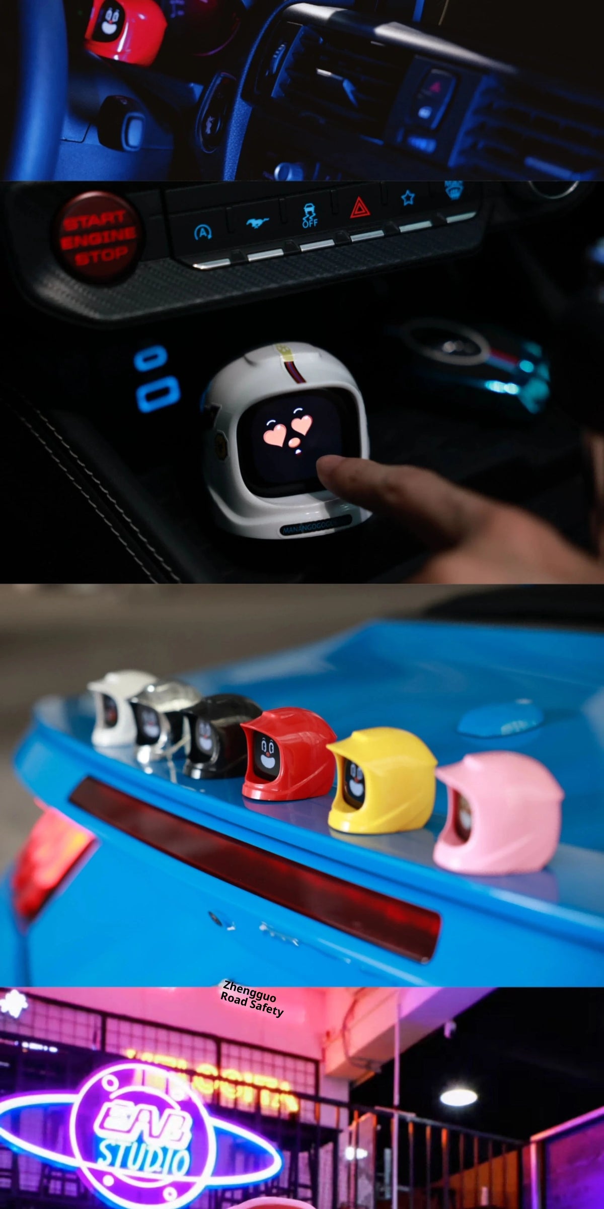 Your Car'S New Best Friend Interactive Electronic Pet With Mood Expressions For Drive Fun Trendy Toy