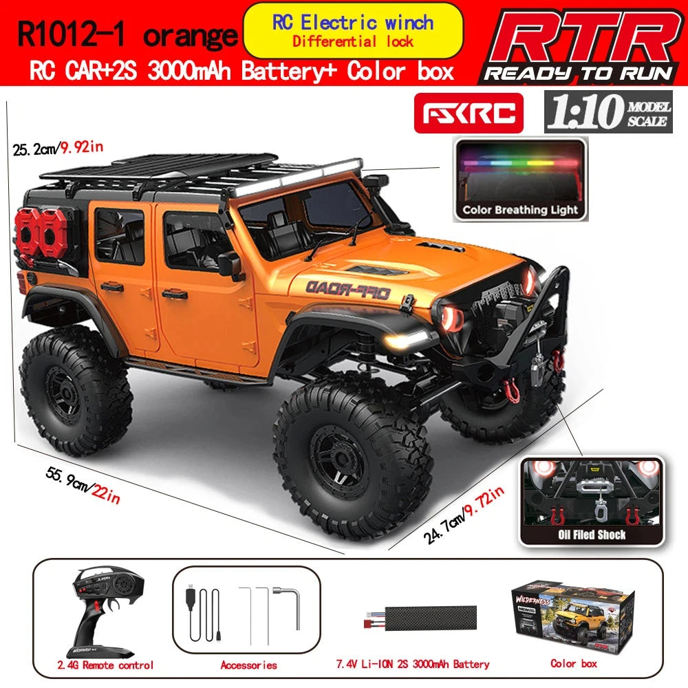 Huangbo Hot Selling 1:10 Remote Control Off Road Vehicle The Second Generation Upgraded Full Scale Climbing Vehicle Remote Car