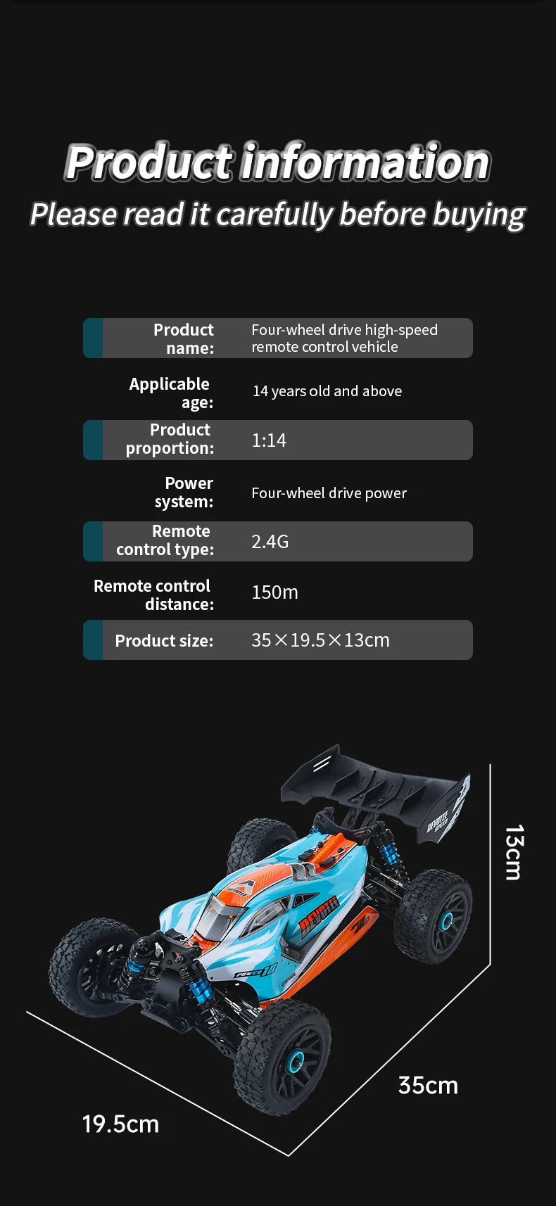 XDKJ-001 95KM/H 4WD RC Cars 3S Racing Car 1/14 Brushless High Speed Competitive Drift Remote Control Toys RC Cars Toys