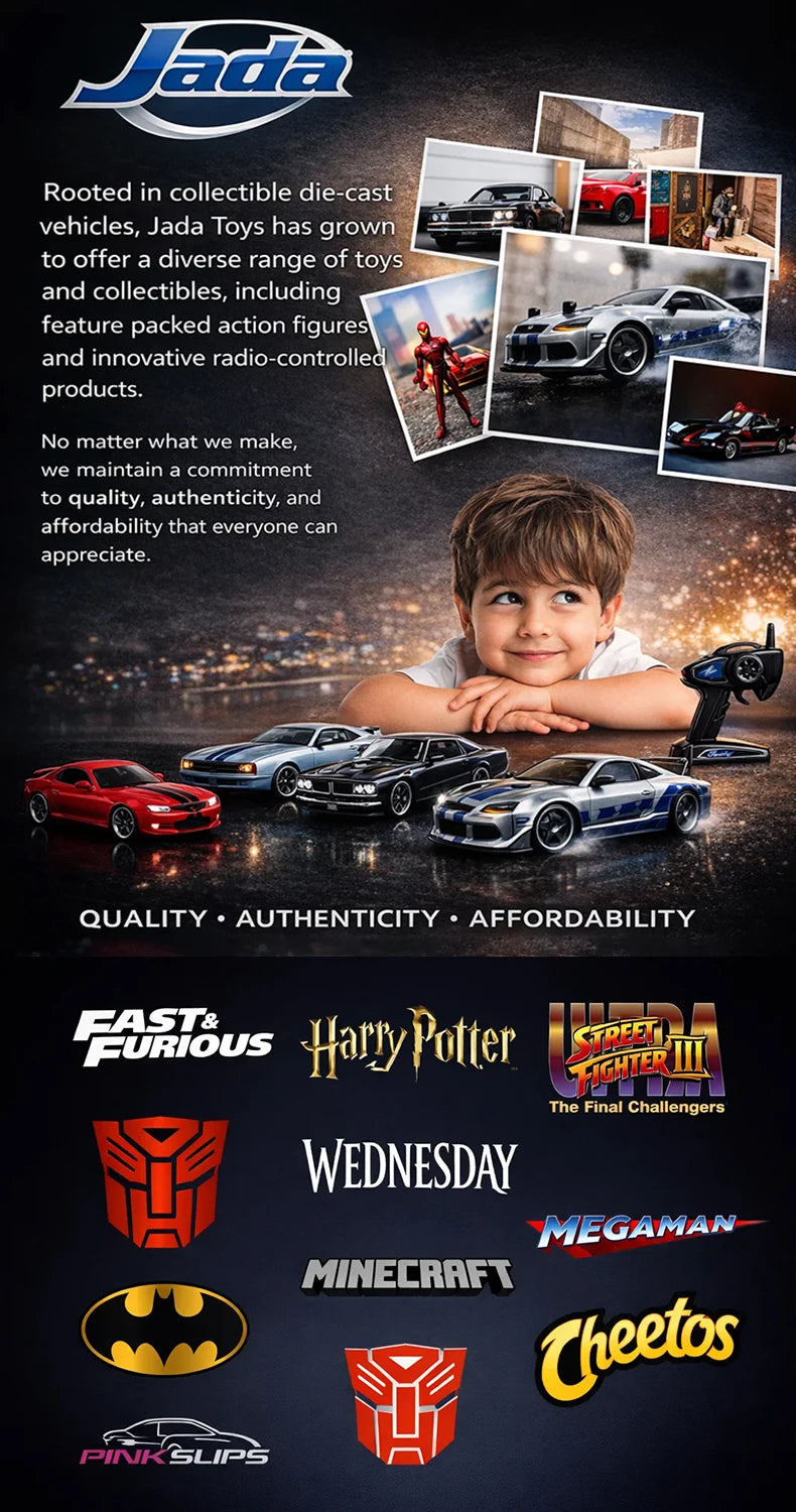 JADA 1:32 DieCast Model Car Fast & Furious 1995 Toyota Supra Detailed Interior Rubber Tires JD33381