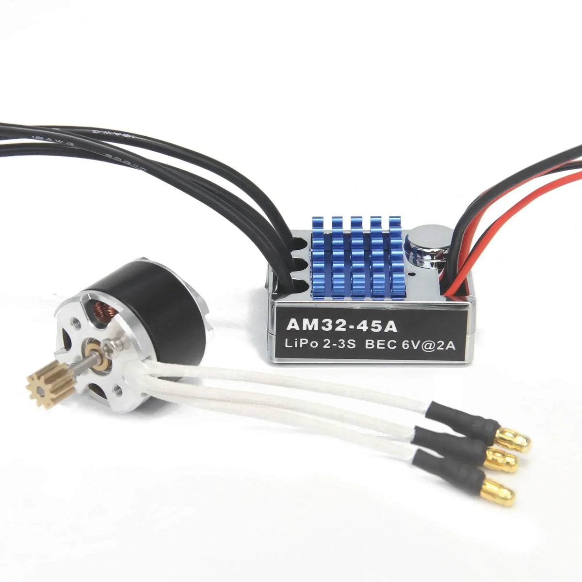 NEEBRC 2322 2600KV Brushless Motor AM32 45A ESC 21g Servo 7CH Transmitter 6 Pin Receiver for 1/12 RC Car Crawler MN99S MN78 MN82