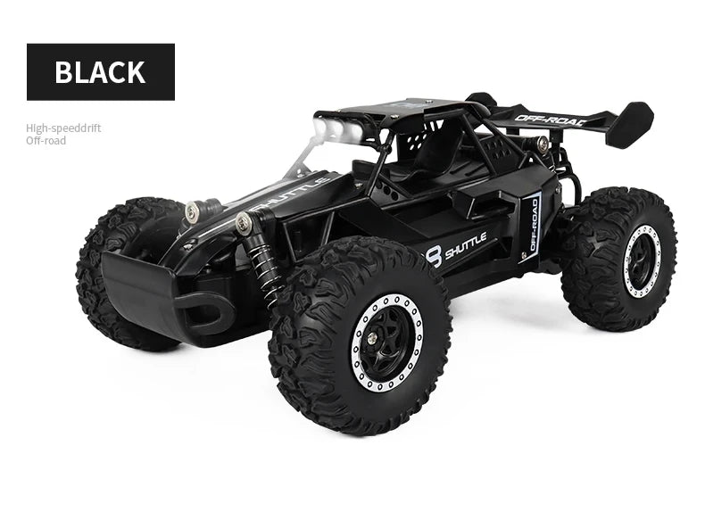Latitude-25 4WD Remote Control Car 1:16 Scale - High Speed RC Drift Car with LED Lights, 2.4GHz All Terrain Off-Road Rock Crawler, Electric Toy Vehicle Gift for Boys and Kids