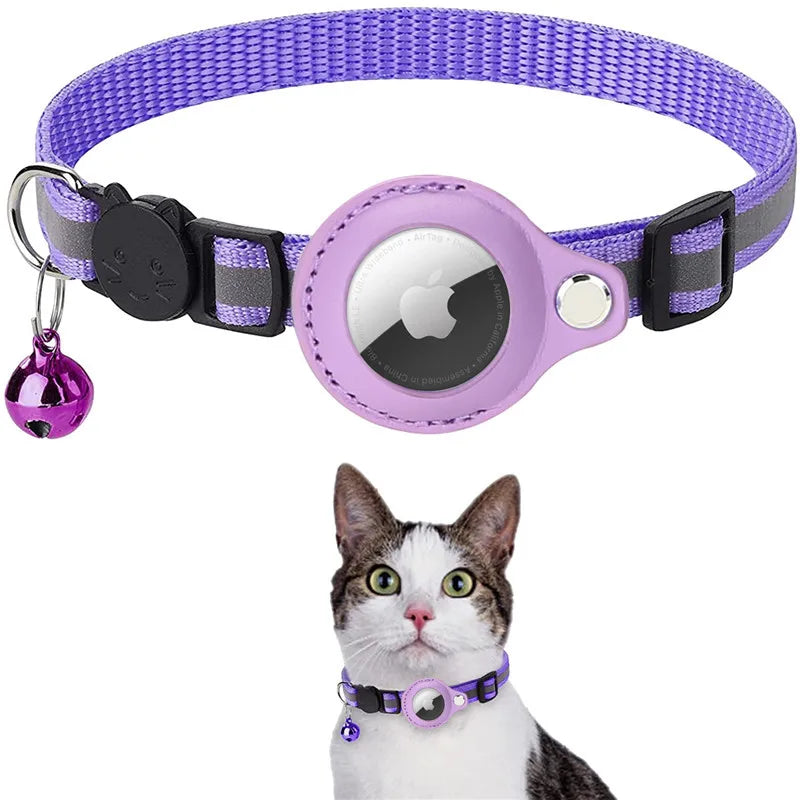Reflective Breakaway Cat Collar with AirTag Holder