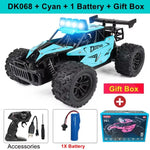 Latitude-25 4WD Remote Control Car 1:16 Scale - High Speed RC Drift Car with LED Lights, 2.4GHz All Terrain Off-Road Rock Crawler, Electric Toy Vehicle Gift for Boys and Kids