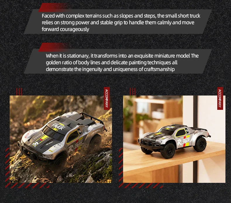 HBToys 1:36 DK3601-3 Rc Car Mini 4WD High Speed Short Truck High Speed Off Road Truck Competitive Racing Toy For Boys Gifts New