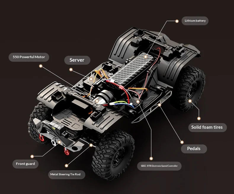 Huangbo Hot Selling 1:10 Remote Control Off Road Vehicle The Second Generation Upgraded Full Scale Climbing Vehicle Remote Car