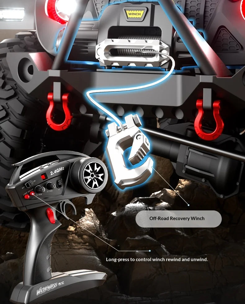 1/10 RC Car HB RTR R1011 Remote Control Vehicle 2.4G Full Proportional Rock Crawler LED Light 4WD Off-Road Climbing Truck Toys
