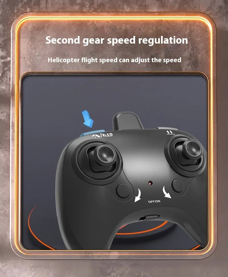 2.4G RC Helicopter Altitude Hold LED Lights Rechargeable Crash-Proof Simulation Aircraft Model Kids Beginner Toy Gift