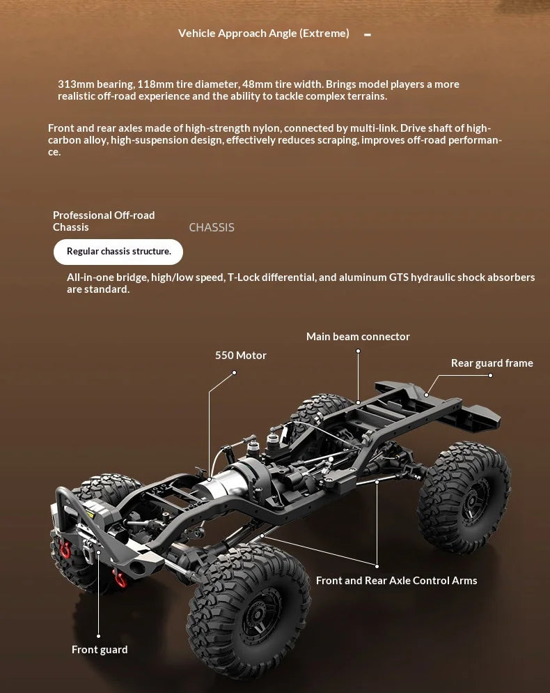 Huangbo Hot Selling 1:10 Remote Control Off Road Vehicle The Second Generation Upgraded Full Scale Climbing Vehicle Remote Car