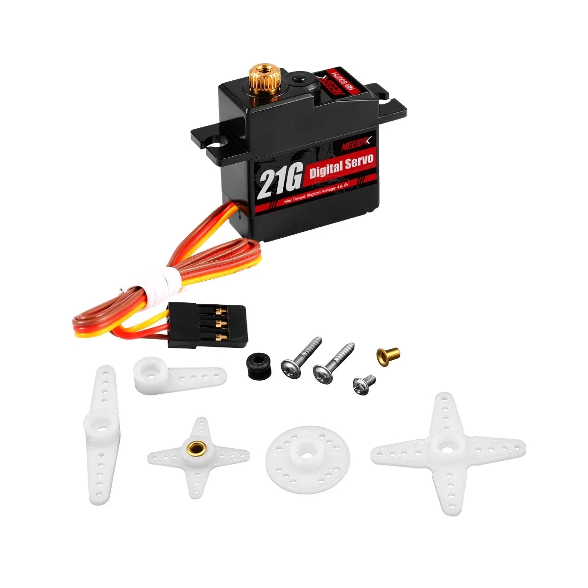 NEEBRC 2322 2600KV Brushless Motor AM32 45A ESC 21g Servo 7CH Transmitter 6 Pin Receiver for 1/12 RC Car Crawler MN99S MN78 MN82