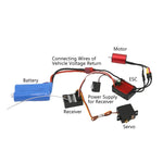 NEEBRC 2322 2600KV Brushless Motor AM32 45A ESC 21g Servo 7CH Transmitter 6 Pin Receiver for 1/12 RC Car Crawler MN99S MN78 MN82