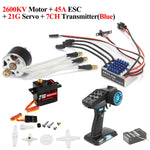 NEEBRC 2322 2600KV Brushless Motor AM32 45A ESC 21g Servo 7CH Transmitter 6 Pin Receiver for 1/12 RC Car Crawler MN99S MN78 MN82