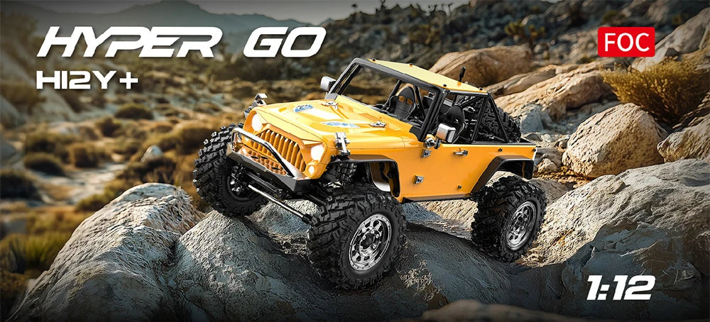 MJX Hyper Go H12Y+ 1/12 4WD RC Car Professional Off-Road Racing 12km/H Sensored Brushless Motor 2.4G Remote Control Cars Truck