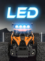 Latitude-25 4WD Remote Control Car 1:16 Scale - High Speed RC Drift Car with LED Lights, 2.4GHz All Terrain Off-Road Rock Crawler, Electric Toy Vehicle Gift for Boys and Kids
