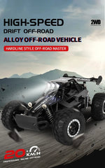 Latitude-25 4WD Remote Control Car 1:16 Scale - High Speed RC Drift Car with LED Lights, 2.4GHz All Terrain Off-Road Rock Crawler, Electric Toy Vehicle Gift for Boys and Kids
